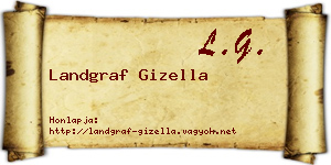 Landgraf Gizella névjegykártya